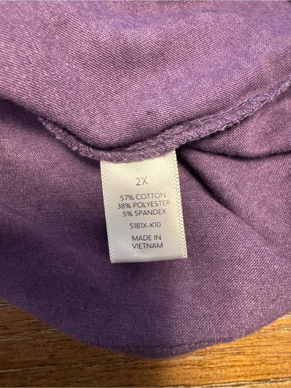 Purple V-Neck Women's Top #99 - Picture 5 of 6